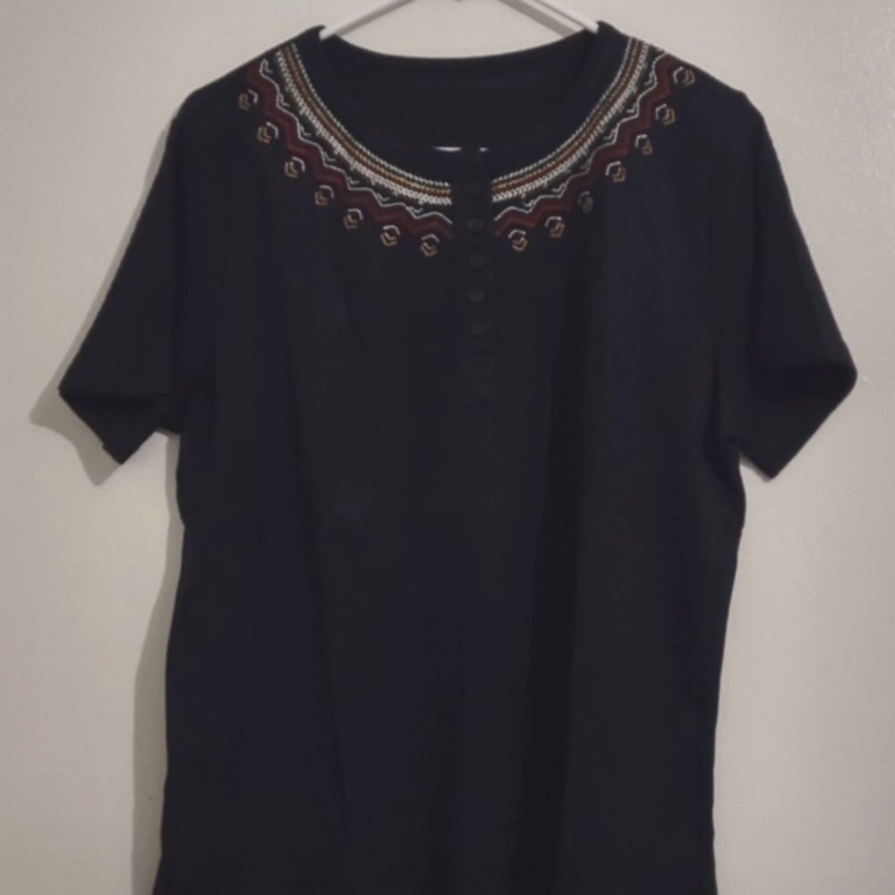 Aztec Embroidered Shirt